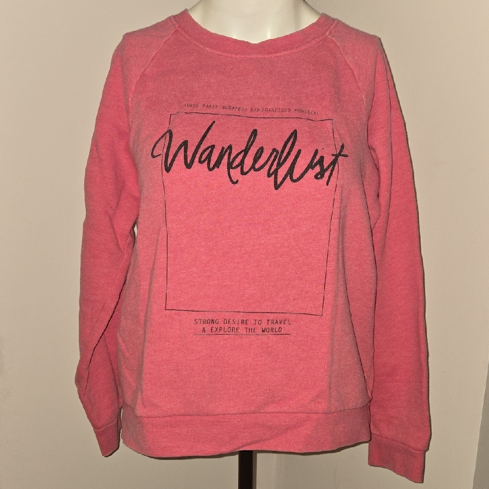 Twik Pink and Black Trim Sweatshirt